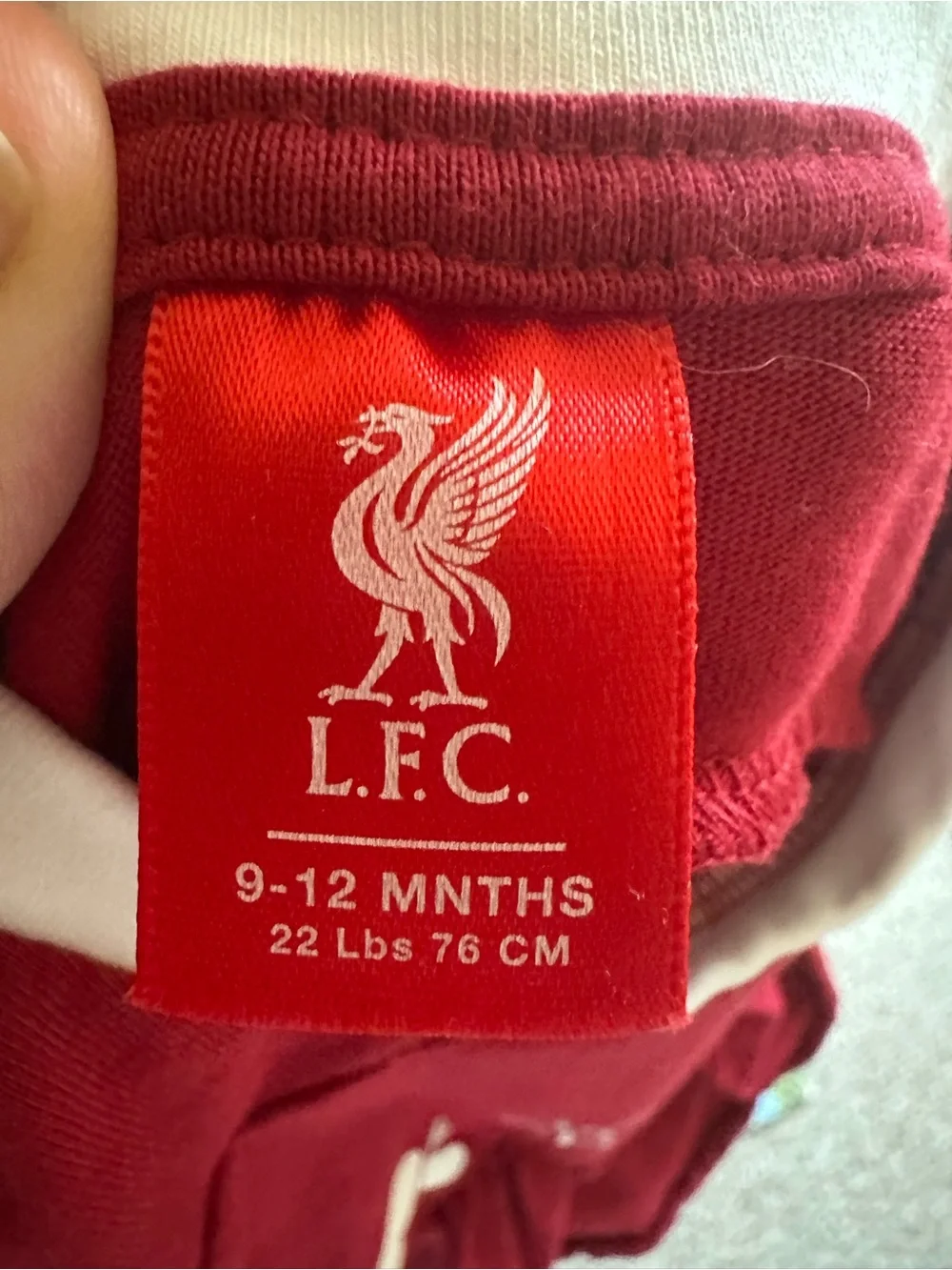Liverpool Red and White Baby One-Piece Bodysuit